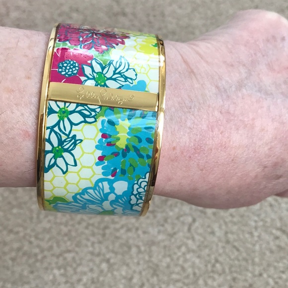 Lilly Pulitzer Wide Enameled Floral Cuff - Picture 6 of 6